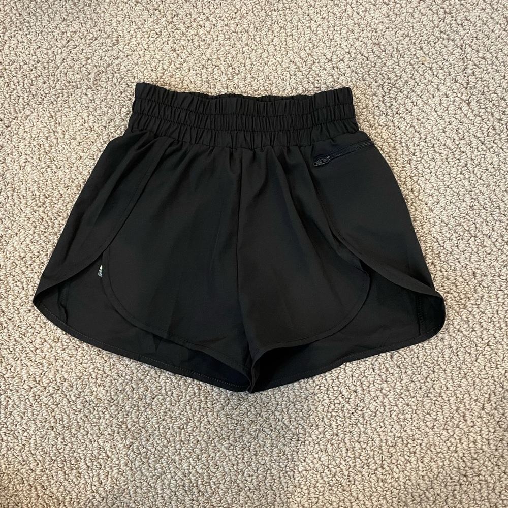 Black athletic shorts
